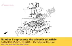 deksel, hoofdleidingdeksel * pb3 van Honda, met onderdeel nummer 64460KZL950ZB, bestel je hier online: