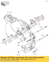 Qui puoi ordinare dado, castello, 18mm zx636-b1h da Kawasaki , con numero parte 922101390: