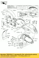 350230106H8, Kawasaki, pára-choque traseiro, ébano vn900c7f kawasaki vn 900 2007, Novo