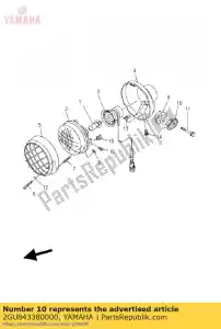 yamaha 2GU843380000 kraag, body fitting - Onderkant