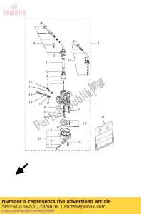 Yamaha 5PEE4D434200 principal jet - La partie au fond