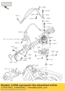 Kawasaki 110567665 suporte, unidade abs - Lado inferior