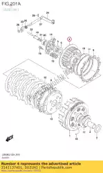 Tutaj możesz zamówić ? Ruba sprz? G? A spr od Suzuki , z numerem części 2141137401: