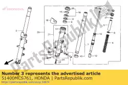 Qui puoi ordinare fork assy., r. Fr. Da Honda , con numero parte 51400MCS761: