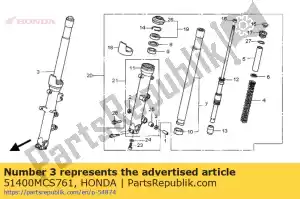 honda 51400MCS761 fork assy., r. fr. - Il fondo