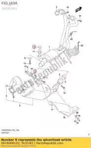 suzuki 0918008L02 espaçador - Lado inferior