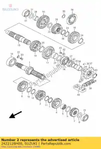 Suzuki 2422128H00 gear,2nd drive - Bottom side