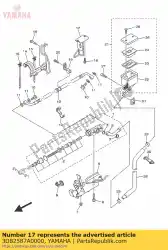 Aquí puede pedir soporte, manguera de freno de Yamaha , con el número de pieza 3D82587A0000: