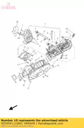 Qui puoi ordinare coperchio, carter 1 da Yamaha , con numero parte 5EUE54111000: