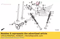 14431HR0F00, Honda, Arm, in. klep rocker honda trx420fa fourtrax rancher at trx420fe 4x4 es rancer trx500fe foretrax foreman sxs500m pioneer 500 trx420fa2 trx420fa6 trx420fm1 trx420fm2 trx420tm1 trx500fa6 trx500fa7 trx500fm1 trx500fm2 trx500fm6 trx520fm1 trx420fa1 trx420fe1 trx420te1 trx520fa6 t, Nieuw