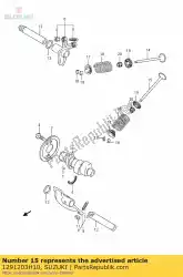 Aqui você pode pedir o válvula, escape em Suzuki , com o número da peça 1291203H10: