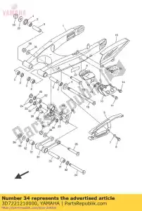 yamaha 3D7221210000 eixo 1 - Lado inferior