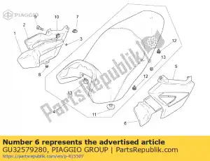 Piaggio Group GU32579280 lh protección blanco - Lado inferior