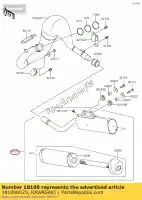 181000025, Kawasaki, body-assy-silencioso kx65a6f kawasaki  kx 65 2006 2007 2008 2009 2010 2011 2012 2013 2014 2015 2016 2017 2018 2019 2020, Novo