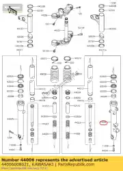 Aqui você pode pedir o tubo-garfo externo, f. Em Kawasaki , com o número da peça 44006008021: