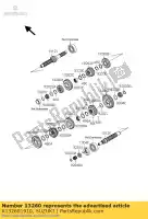 K132601910, Suzuki, engrenagem, saída baixa suzuki vz 1600 2004 2005, Novo