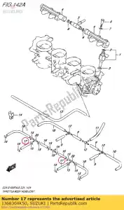 suzuki 1368304K50 slang (75x35x55) - Onderkant