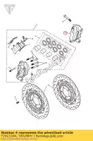 T2021046, Triumph, remklauw assy voorzijde links zwart triumph tiger 1050 tiger sport 1050 1215 2007 2008 2009 2010 2011 2012 2013 2014 2015 2016, Nieuw