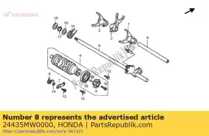 Honda 24435MW0000 veer, trommelstopper - Onderkant