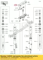 44039008710, Kawasaki, support-fourche supérieur, noir kawasaki vn custom c classic special edition b tourer vulcan lt d vn900 900 , Nouveau