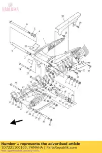 yamaha 1D7221100100 bras arrière comp. - La partie au fond