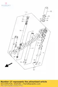 suzuki 5111041F20 tubo interior - Lado inferior