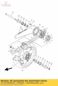 yamaha 5YU253890000 puller, chain 2 - Bottom side