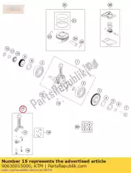 Aqui você pode pedir o conrod cpl. Em KTM , com o número da peça 90630015000: