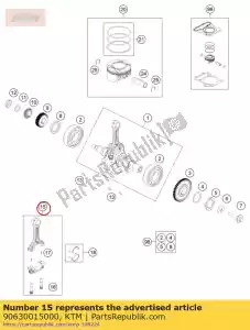 ktm 90630015000 conrod cpl. - Lado inferior