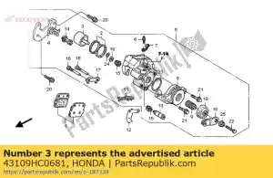 Honda 43109HC0681 pistón comp. (nissin) - Lado inferior