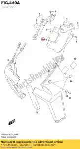 Suzuki 4735348G01 tape, hoofdbedekking - Onderkant