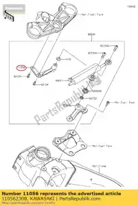 Kawasaki 110562308 support - La partie au fond