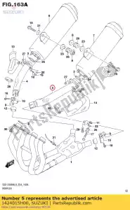 suzuki 1424015H00 compensador de tubo, junta - Lado inferior