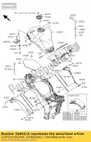 32052014626M, Kawasaki, staffa deposito, f.m.gray kawasaki z  d klz versys a zx10r ninja j sx k e black edition abs zx1000 h z1000sx 1000 , Nuovo