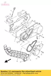 Here you can order the seal, air duct from Yamaha, with part number 3FA154720000: