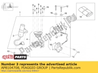 AP8104708, Aprilia, chave principal trava de direção, Usava