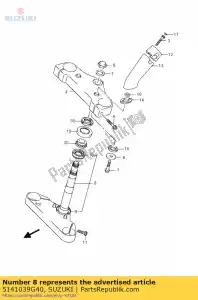 suzuki 5141039G40 bracket,under - Bottom side