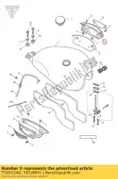 T3900340, Triumph, insignia tanque de combustible lh triumph america carbs bonneville & bonneville t100 carbs scrambler carb speedmaster carbs thruxton 900 thruxton 900 carbs 790 865 900 2001 2002 2003 2004 2005 2006 2007, Nuevo