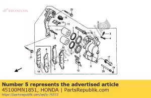 Honda 45100MN1851 caliper assy.,l.f - Bottom side
