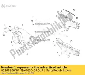 Piaggio Group 65268100GV stuurhoes - Onderkant