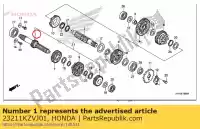 23211KZVJ01, Honda, eixo principal (13t) honda crf  f crf110f 110 , Novo