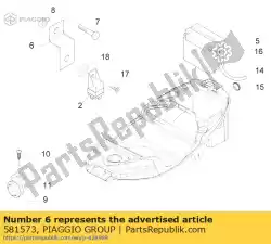 Here you can order the square from Piaggio Group, with part number 581573: