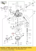 110610874, Kawasaki, gasket,float chamber kawasaki klx  a c l d klx110 klx110l klx140l klx140 klx140r 110 140 , New