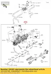 Aquí puede pedir acelerador zx1400ecf de Kawasaki , con el número de pieza 161630780: