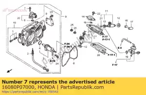 Honda 16080P07000 arandela de tornillo, 4x16 - Lado inferior