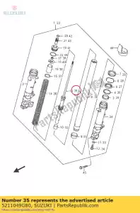 suzuki 5211049G80 asta, ammortizzatore anteriore - Il fondo