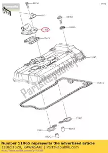 kawasaki 110651320 01 cap - Lado inferior