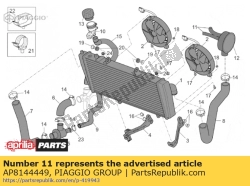 Aprilia AP8144449, Pijp, OEM: Aprilia AP8144449