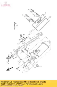 yamaha 901540680800 screw, binding - Bottom side