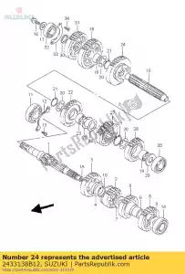 Suzuki 2433138B12 engranaje, tercer accionado - Lado inferior